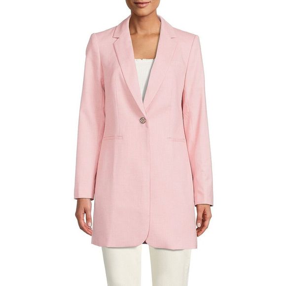 Tommy Hilfiger H31JV904 Women's Sz 12 Misty Rose Pink Single Button Blazer - Picture 11 of 11
